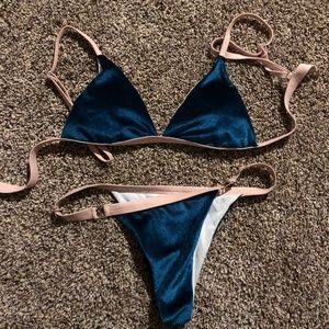 velvet bikini set